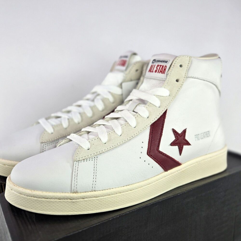 Converse Pro Leather Hi 170648C White Team Red Size 10 New